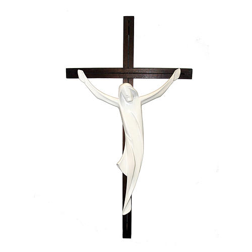 Corps du Christ bois naturel érable sur croix en bois frêne 1