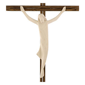 Corpo di Cristo legno naturale acero su croce in legno frassino