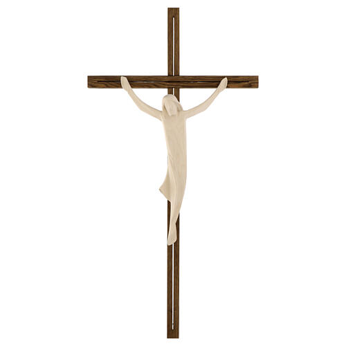 Body of Christ in natural maple wood with cross in ash wood 1