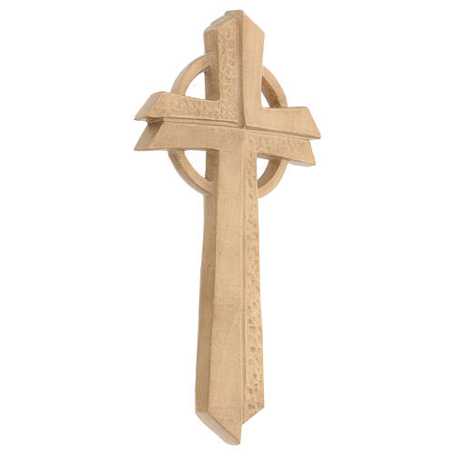 Bethléem cross in light patinated maple wood 3