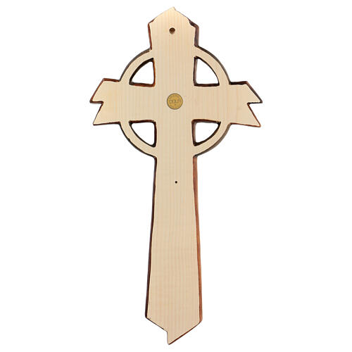 Bethléem cross in shades of brown patinated maple wood 4
