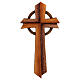 Bethléem cross in shades of brown patinated maple wood s1