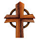 Bethléem cross in shades of brown patinated maple wood s2