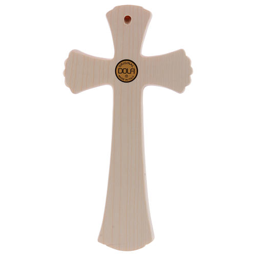 Cruz de Betlehem cor madeira de bordo natural 2