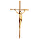 Corpo Cristo moderno legno acero su croce legno frassino s6