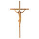 Stilisiertes Kruzifix Eschenholz Leib Christi goldenen Tuch s1