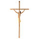 Corps Christ moderne drap doré croix en frêne s4