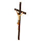 Kruzifix Eschenholz stilisierter Leib Christi braunen Tuch s3