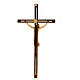 Kruzifix Eschenholz stilisierter Leib Christi braunen Tuch s4