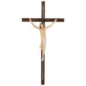 Body of Christ white drape on ash wood Cross