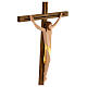 Body of Christ with cross in ash wood with golden drape s4