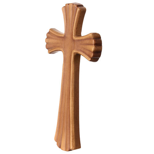 Cruz madera de arce con distintos  colores y  tonalidades marrones 2