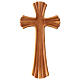 Cruz madera de arce con distintos  colores y  tonalidades marrones s1
