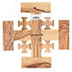 Krzyż Jeruzalem drewno oliwkowe Ziemi świętej G.B.O.H. 19cm s2