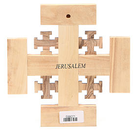Cross Jerusalem olive wood from Palestine G.B.O.H. 15cm