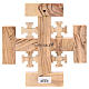 Croce Gerusalemme legno ulivo e terra Palestina 19 cm s2