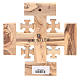 Cruz de Jerusalén madera de olivo y tierra de la Tierrasanta 12,5 cm s2