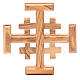 Cruz de Jerusalén madera de olivo Tierrasanta 15 cm s1