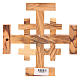 Croix Jérusalem bois olivier Terre Sainte 15 cm s2
