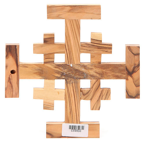 Krzyż Jeruzalem drewno oliwkowe Ziemia święta 15cm 2