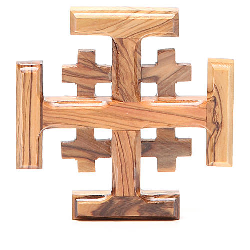 Jerusalem Kreuz Olivenholz aus heiligen Land 8cm 1