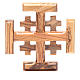 Croce Jerusalem legno d'olivo della Terrasanta 8 cm s1