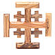 Krzyż Jeruzalem drewno oliwkowe Ziemia święta 8cm s1