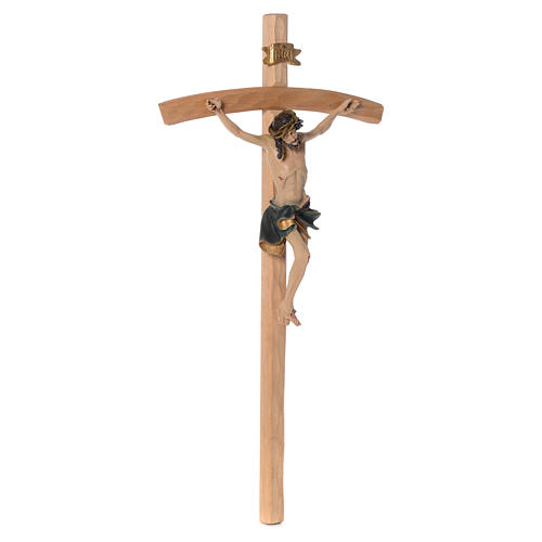 Crucifix measuring 75cm in resin and wood 3