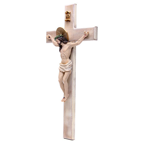 Crucifixo 61 cm resina e madeira 2
