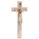 Crucifix 30 cm résine et croix bois s3