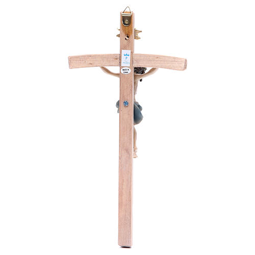 Crucifixo 25 cm resina e madeira 2