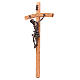 Crucifix measuring 55cm in wood and bronze effect resin s2