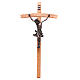 Crucifixo 55 cm madeira e resina efeito bronze s1