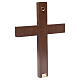Crocifisso in croce legno rilievo dipinto 45 cm s3
