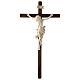 Crucifijo madera Val Gardena y Cuerpo de Cristo cera hilo de oro s1