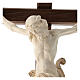 Crucifix bois Val Gardena et Corps de Christ cire fil d'or s2