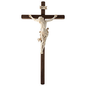 Krucyfiks drewno Val Gardena i Ciało Chrystusa, woskowane wykończenie, brzeg szaty złoty kolor