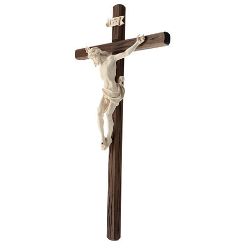 Krucyfiks drewno Val Gardena i Ciało Chrystusa, woskowane wykończenie, brzeg szaty złoty kolor 3