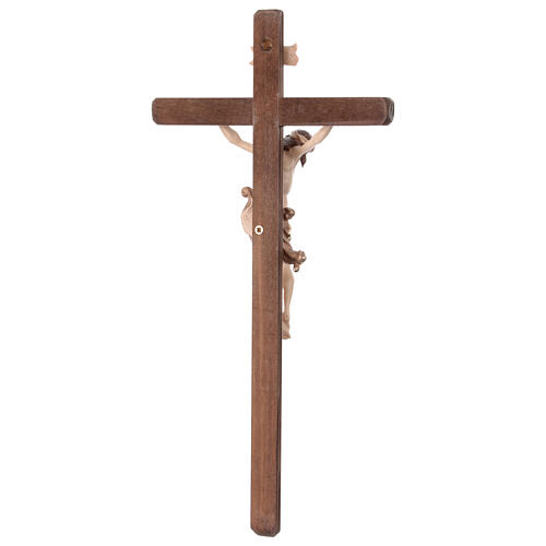 Crucifix Christ bruni 3 tons bois Val Gardena 7