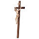 Crucifix Christ bruni 3 tons bois Val Gardena s3