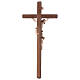 Crucifixo Cristo brunido 3 tons madeira Val Gardena s7
