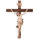 Crucifix in wood burnished three colours Val Gardena s2