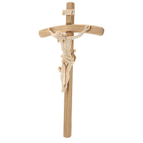 Crucifix Léonard croix courbée naturelle