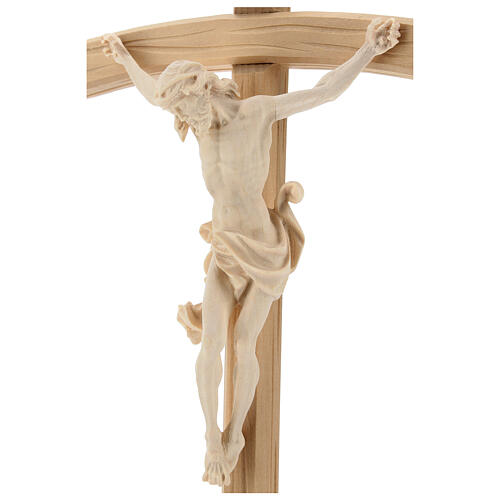 Krucyfiks model Leonardo, krzyż wygięte ramiona, kolor naturalny 3