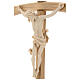 Krucyfiks model Leonardo, krzyż wygięte ramiona, kolor naturalny s3