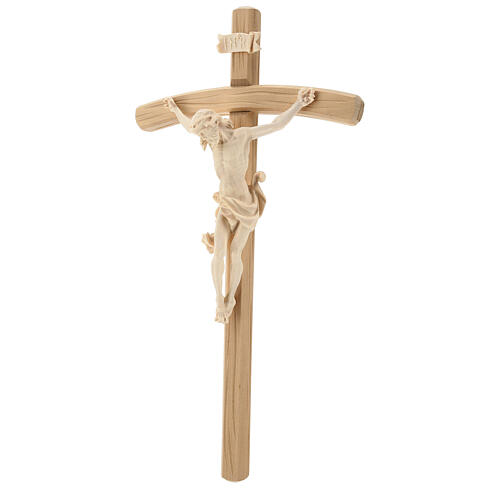 Crucifixo Leonardo cruz curva natural 2