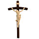 Kruzifix, Modell Leonardo, Kreuz mit gebogenem Balken, Korpus brüniert s1