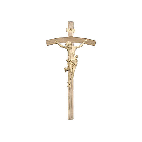 Crucifix croix courbée cire fil or Léonard 1