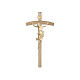 Crucifix croix courbée cire fil or Léonard s1