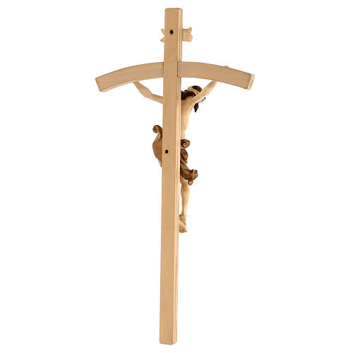 Crucifix with curved cross burnished three colours Leonardo 5